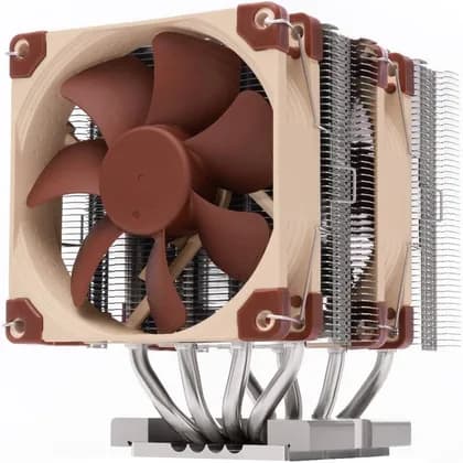 Noctua NH-D9 DX-4189 4U CPU Cooler, 2x NF-A9 HS-PWM Fans, 2500 RPM Fan Speed, 56.68 CFM Fan Airflow, SecuFirm2 Mounting Kit, Copper Heat-Pipes, Aluminum Cooling Fins, Brown | NH-D9 DX-4189 4U