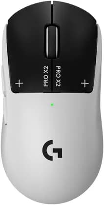 Logitech PRO X2 Superstrike Wireless Gaming Mouse, LightspeedTechnology, HERO 2 Sensor, Ultra Lightweight, Optical Switches, Low Latency, High Precision Tracking, Lunar Eclipse | 910-007700