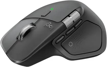 Logitech MX Master 4 Wireless Mouse, 8K DPI Darkfield Sensor, MagSpeed Scroll & Thumb Wheel, Haptic Sense Feedback, Bluetooth & Logi Bolt, USB-C Fast Charging, Graphite | 910-007562 / 910-007558