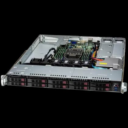Supermicro assembled server based on SYS-111E-WR, 4514Y 2P CPU, 2x 32GB DDR5-4800, SSD 2.5" SATA 960GB, CBL-MCIO-1265M5, CBL-MCIO-1326M5, FAN-0163L4, SOCKET E E1B CARRIER