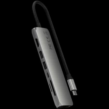 SATECHI 7-in-1 USB-C Slim Multiport Adapter with Ethernet (Space Grey)