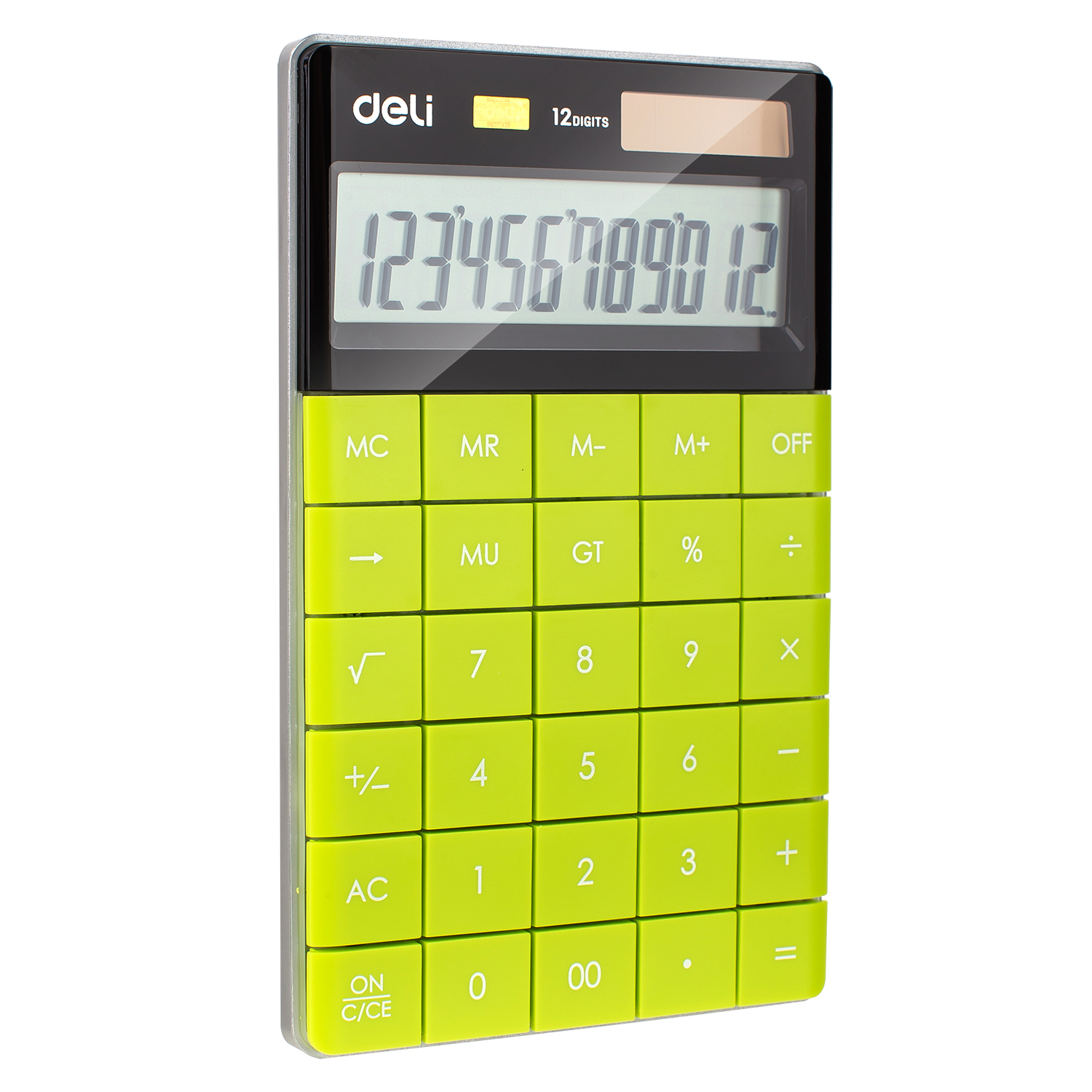 Калькулятор 12 Разрядный Touch (Зелёный) 1589 Deli