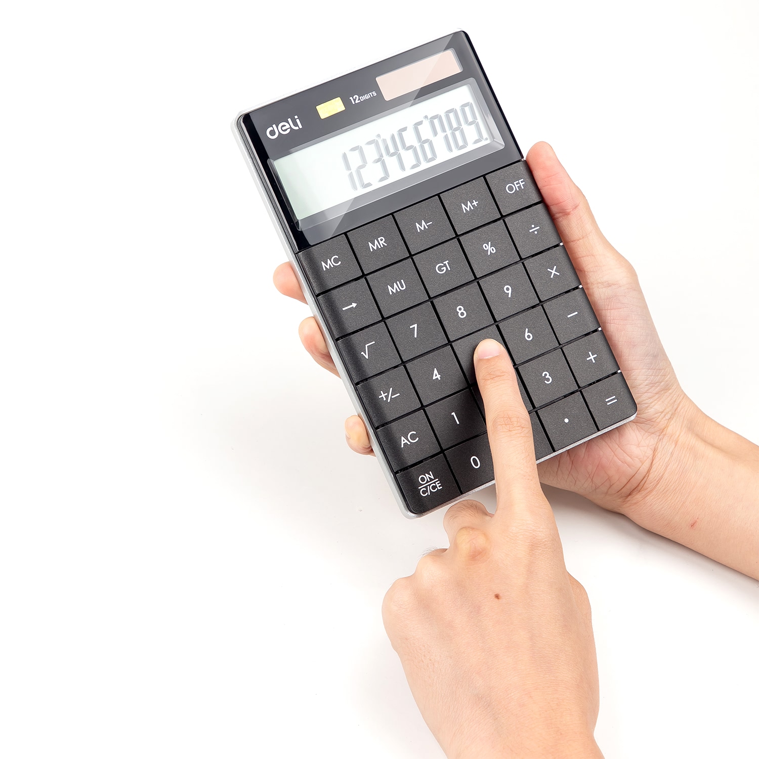 Калькулятор 12 Разрядный Touch (Черный) 1589p Deli