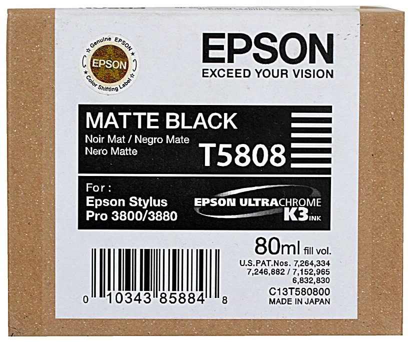 Картридж Epson T5808 Matte Black