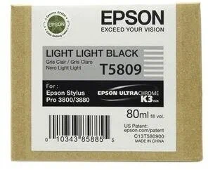 Картридж Epson T5809 Light Light Black