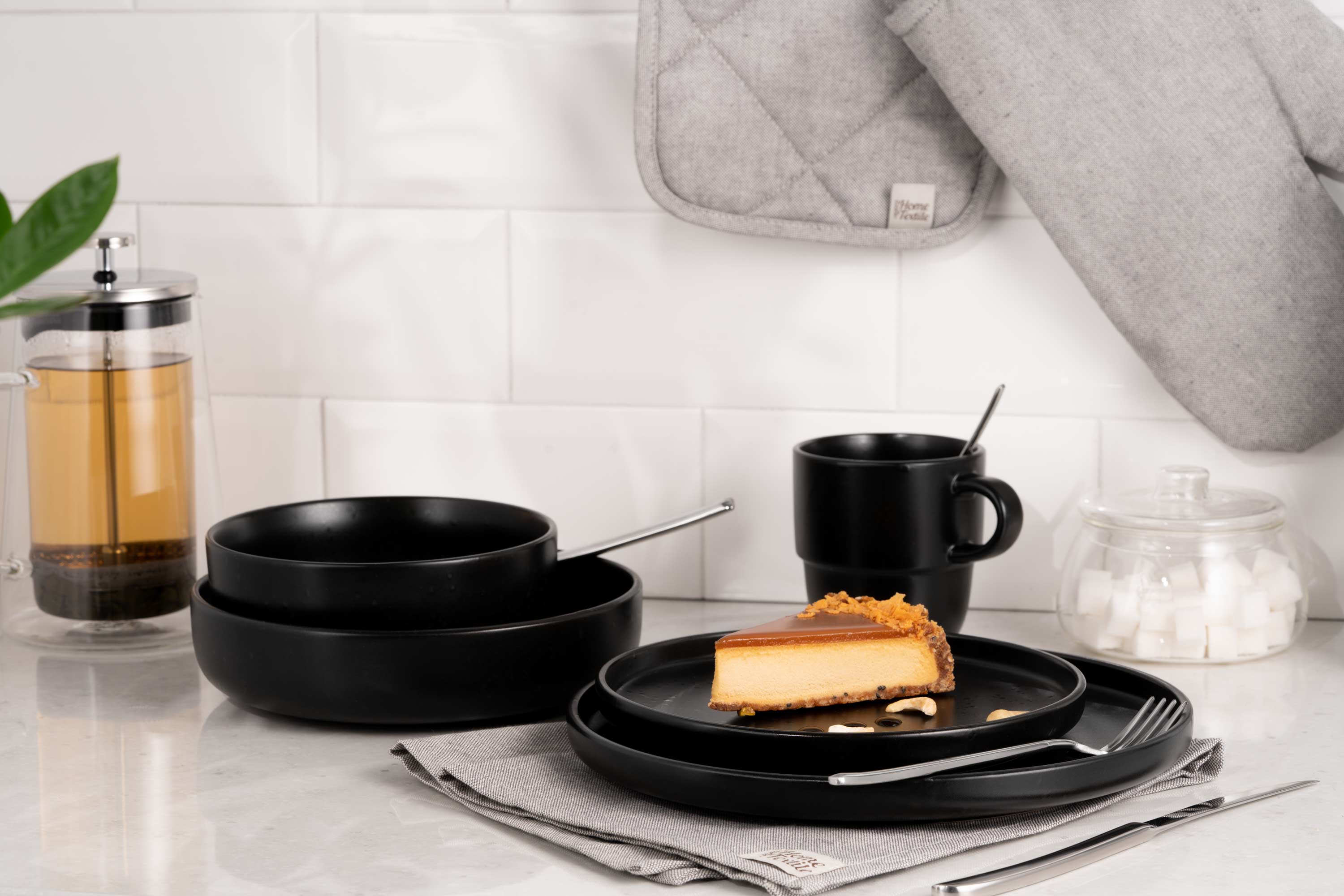 Комплект Из 6Шт Тарелка Обеденная Ardesto Trento, 26.5См, Керамика, Черный