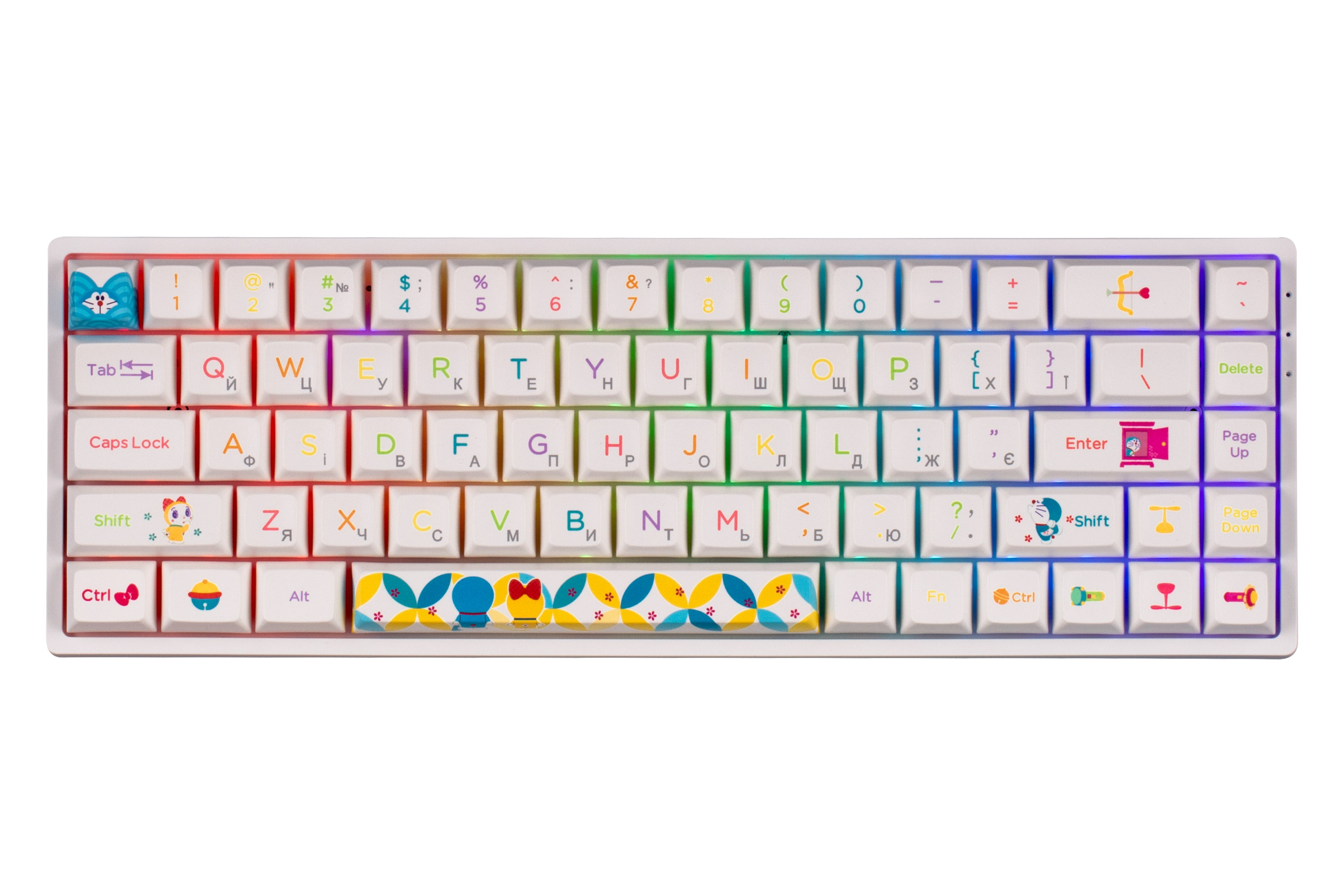 Клавиатура Akko 3068b Doraemon Rainbow Cs Jelly Pink Rgb
