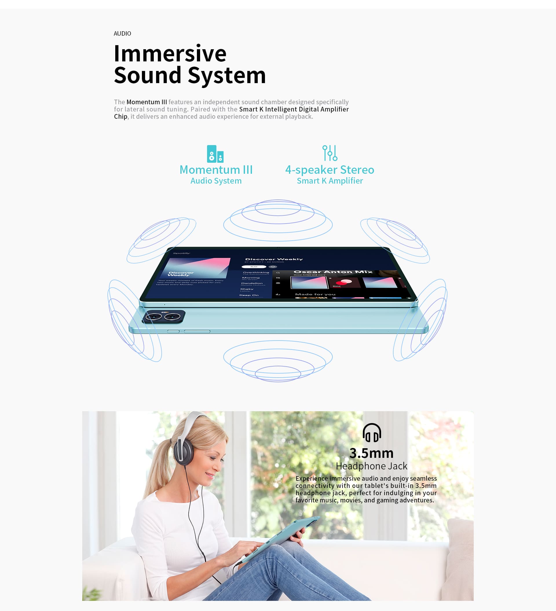 Планшет Teclast M50 Pro 10.1" 8Гб, 256Гб, Lte, 6000Ма•Ч, Android, Голубой + Портативное Зарядное Устройство Power Bank Belkin 20000mah, 30w, Pd For Macbook, White