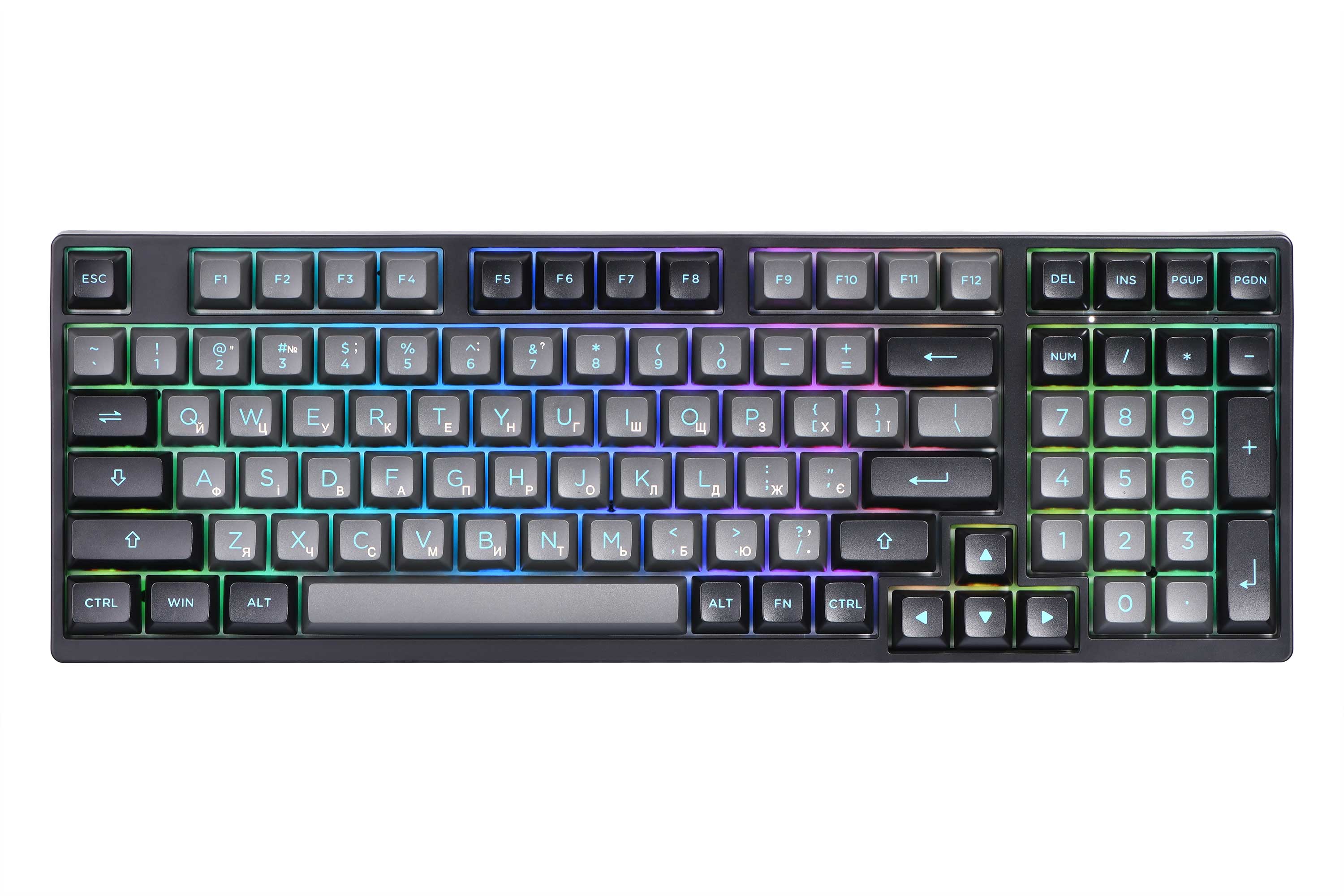 Клавиатура Akko 3098b Black&Cyan Cs Jelly White Rgb