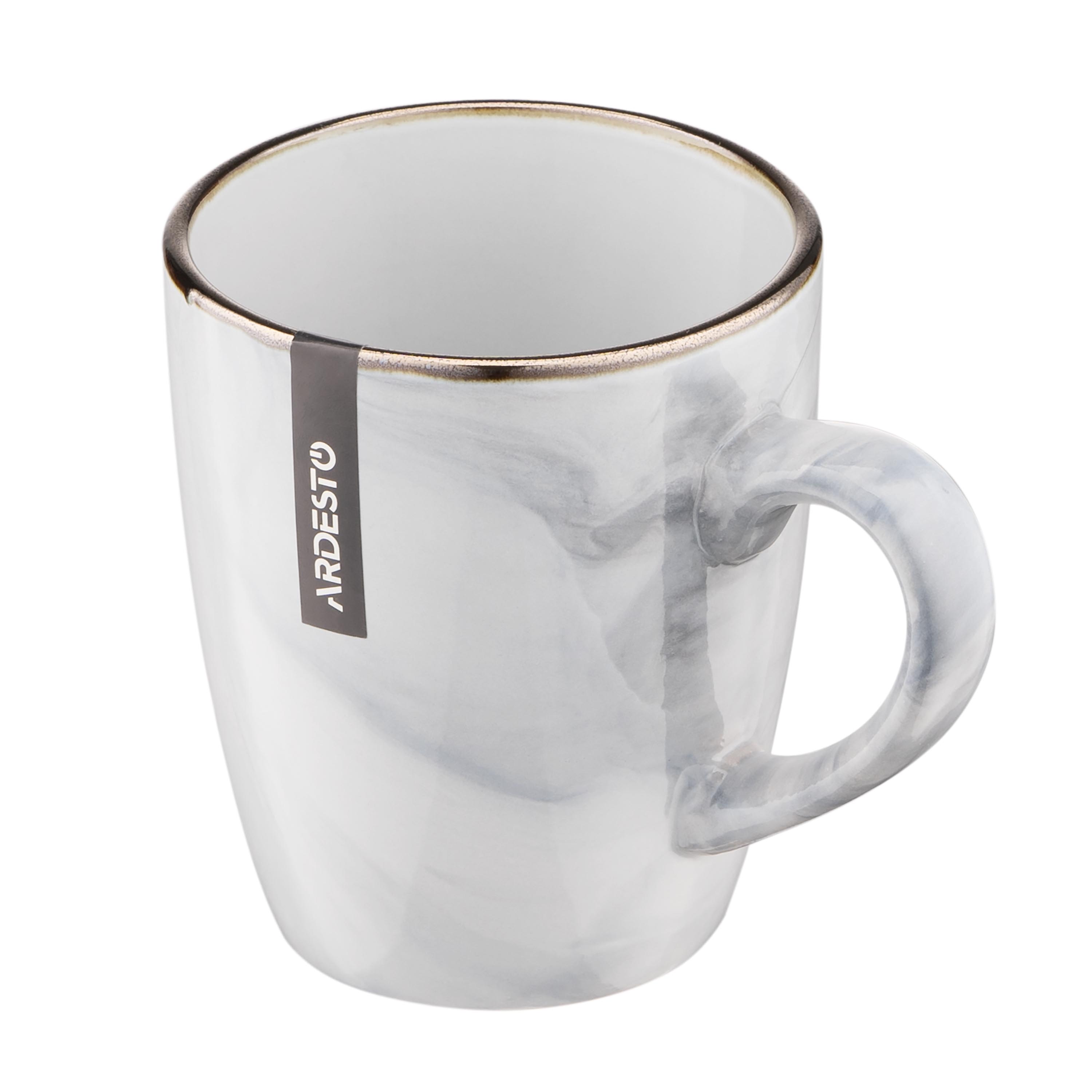 Чашка Ardesto Marmo, 390Мл, Керамика, Белый (6 Шт В Коробке)