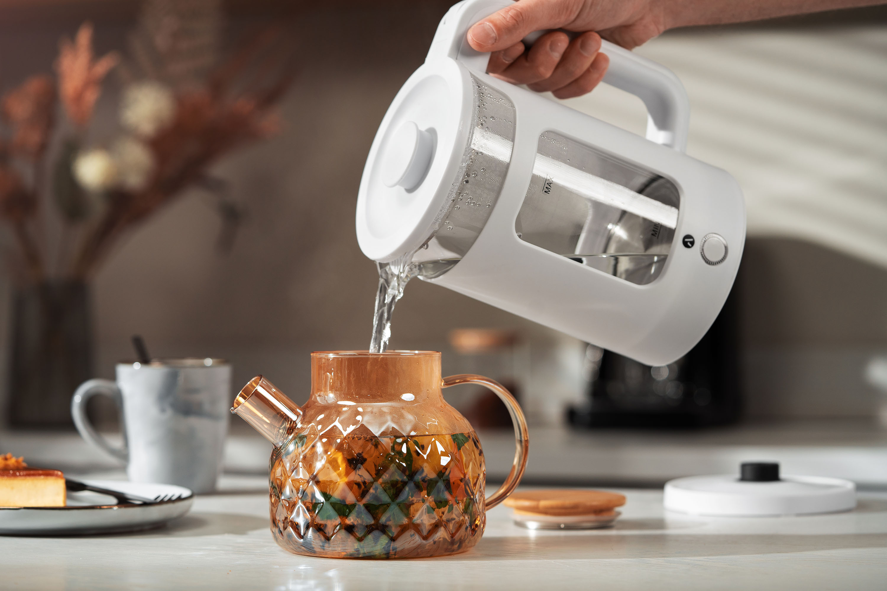 Электрочайник Ardesto Ekl-T31gw  1,5Л, 1500Вт, Стекло+Пластик, Белый