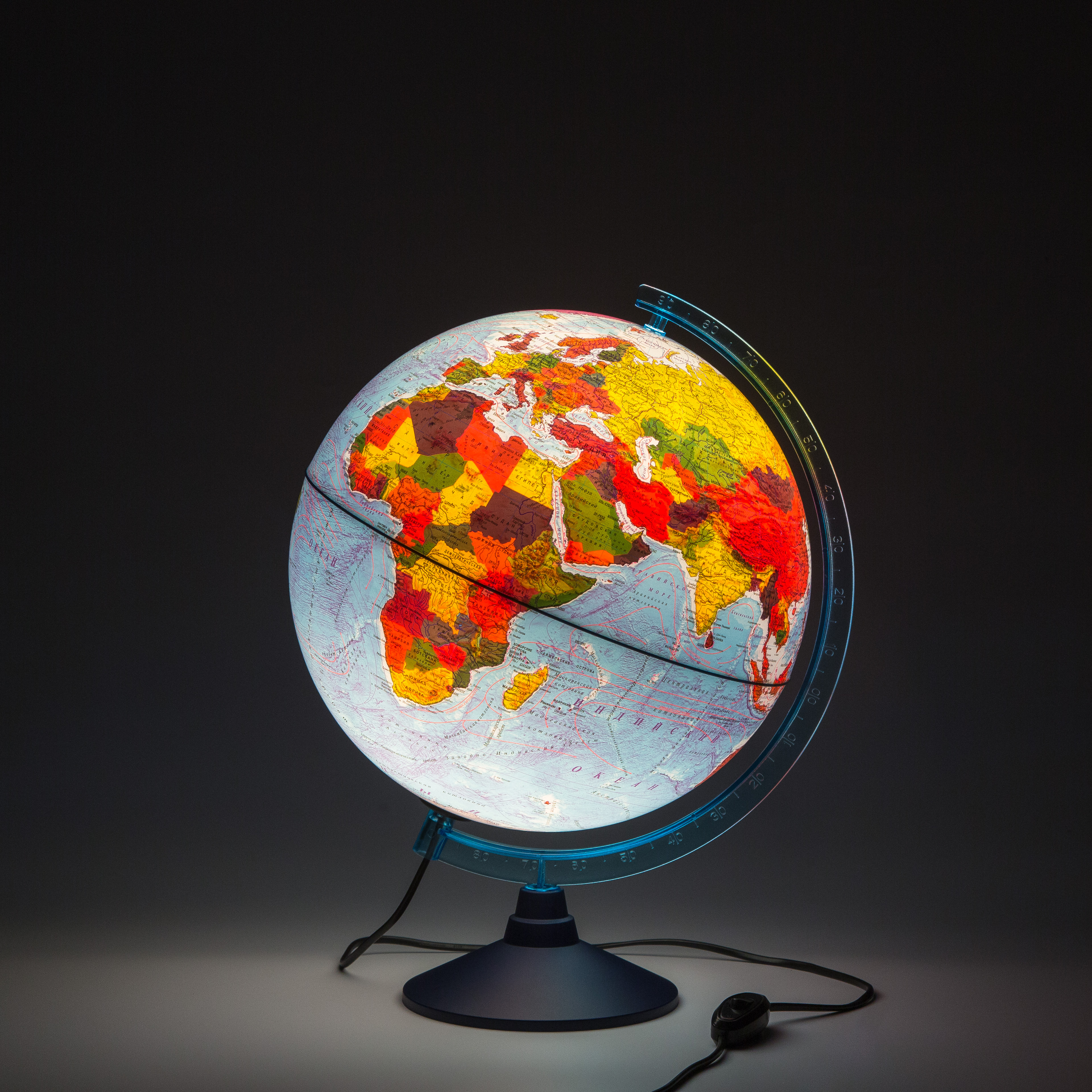 Глобус политический Globen, 21см, с подсветкой на круглой подставке