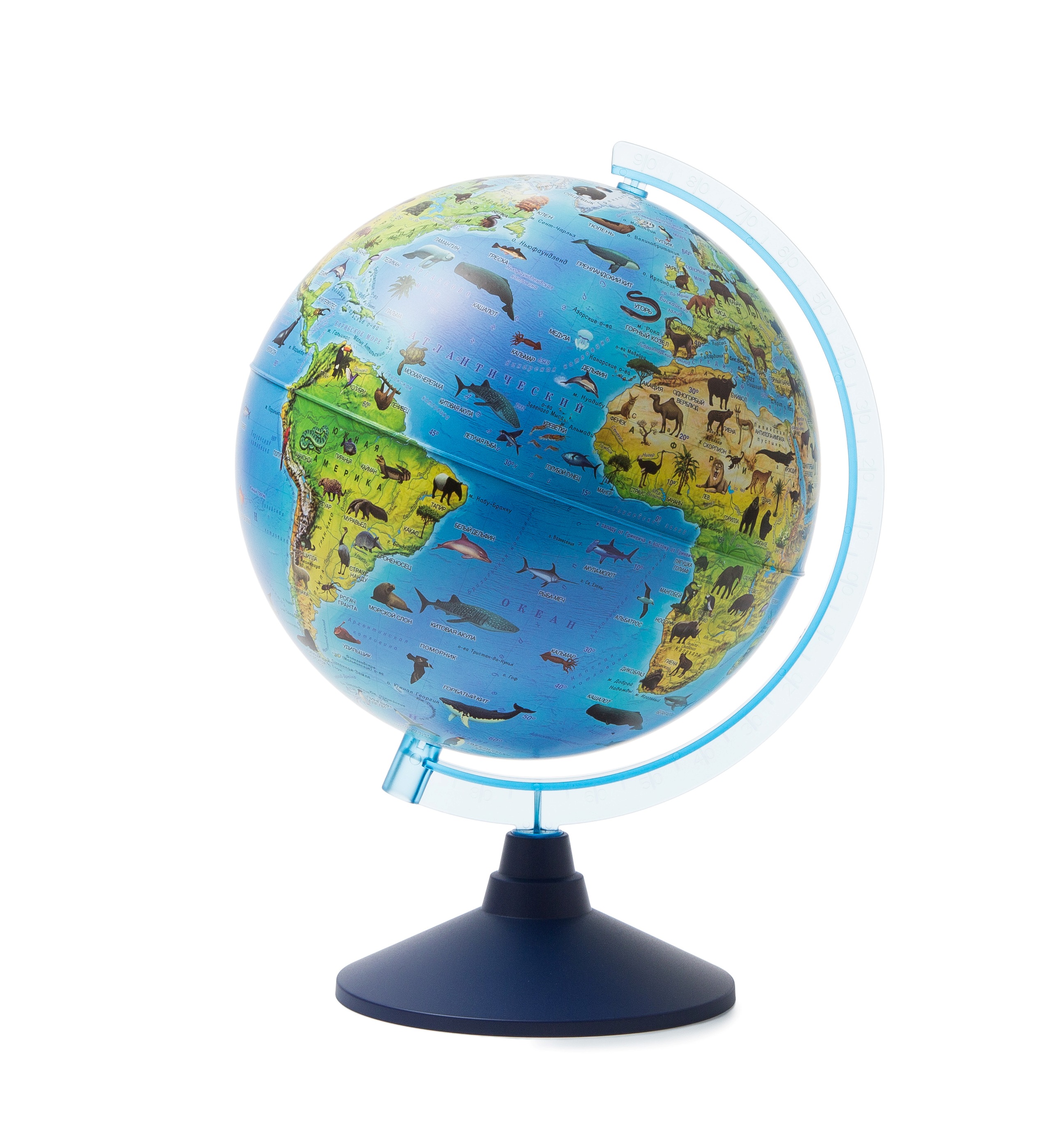 Глобус зоогеографический Globen, 25см, на круглой подставке