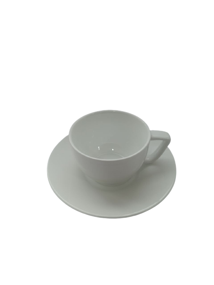 Кофейные чашки с блюдцем BAUSCHER комплект (6шт) из фарфора