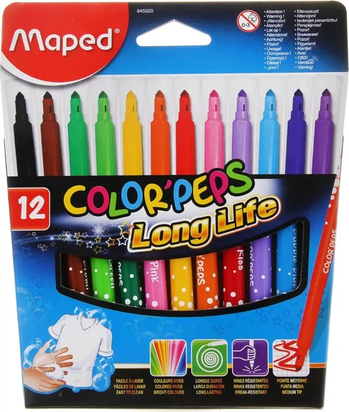 Фломастер Maped (12цв.Long Life)	845020