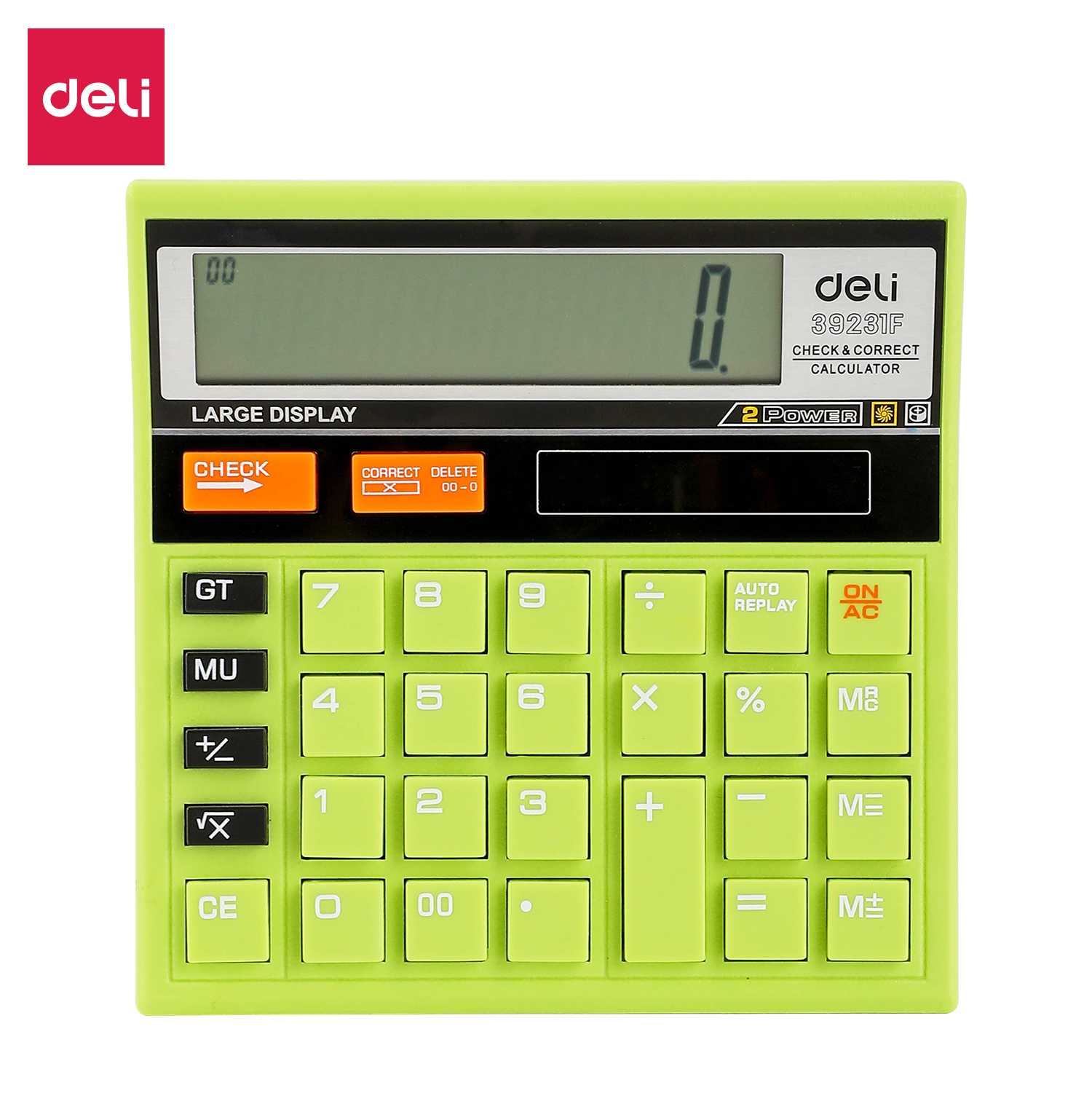 Калькулятор 12 разрядный CHECK (зелёный) 39231F Deli