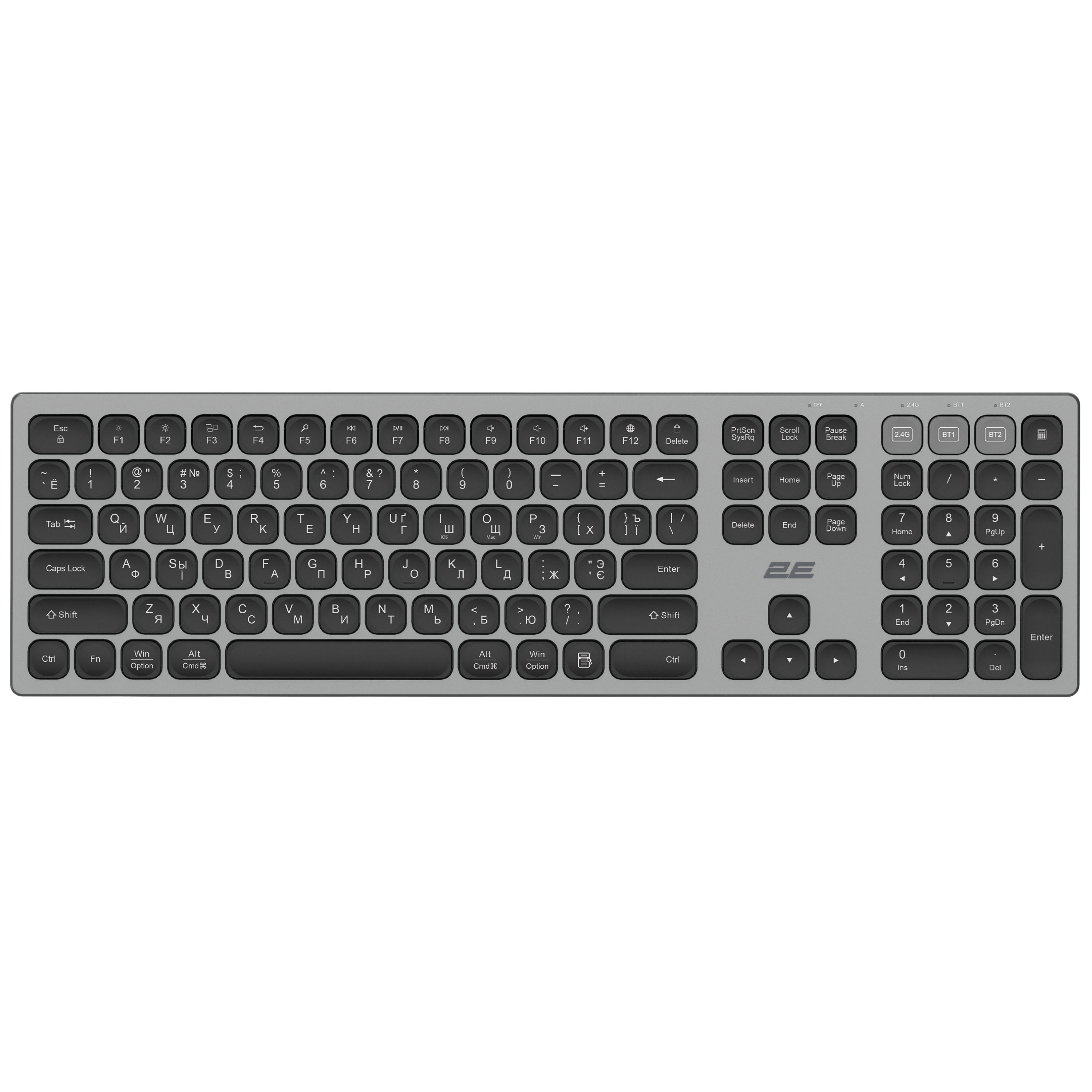 Клавиатура беспроводная 2E KS270 WL BT Black ножничные