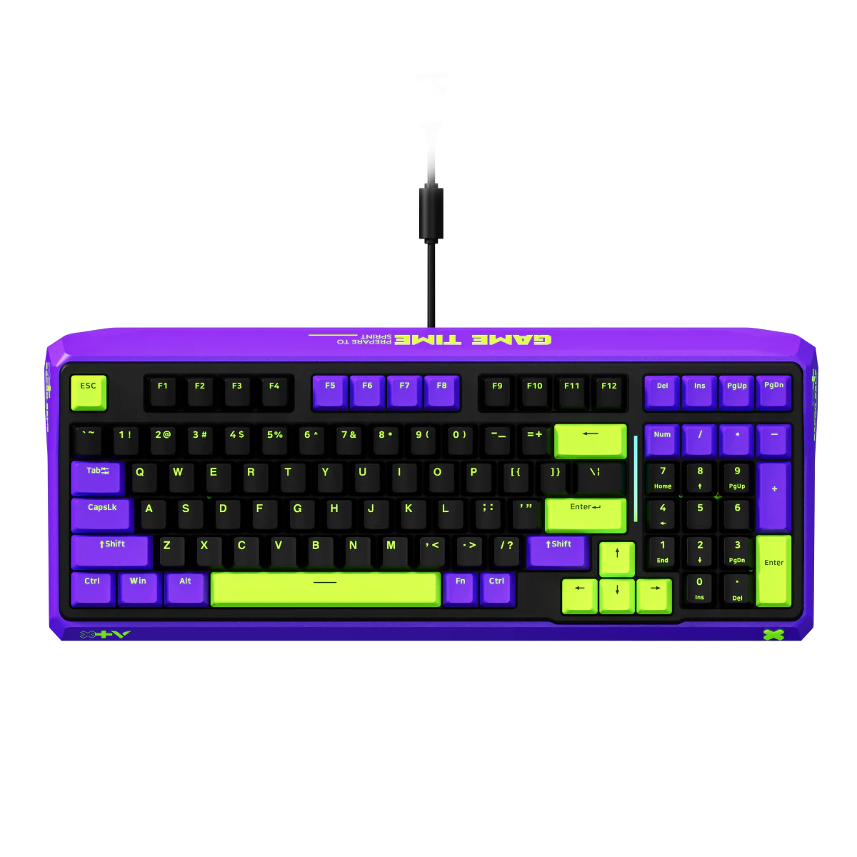 Проводная клавиатура Rapoo ESK750-98 Black Purple Green
