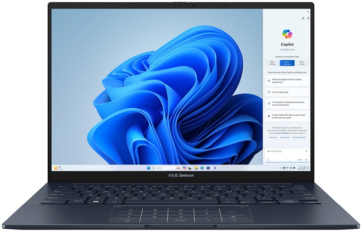 Asus Zenbook | 14.0 WUXGA (1920X1200) 16:10 OLED 16:10 aspect ratio 60Hz | U7-155H | 16GB | 1TB | UMA | W11H | BLUE | Sleeve included