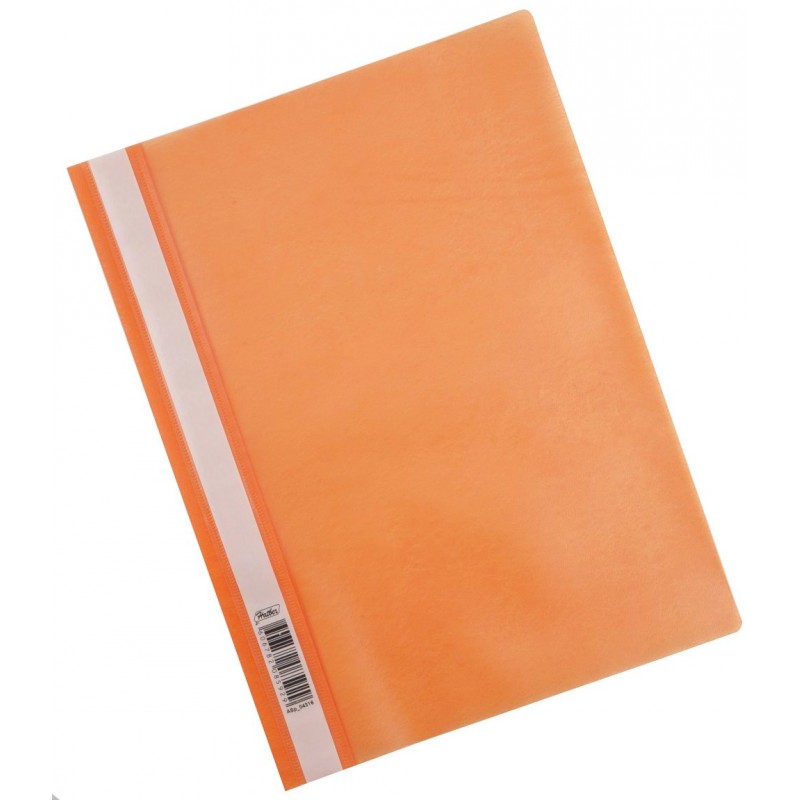 Папка -Скоросшиватель А4ф Hatber 120/160мкм Оранжевая Пластиковая