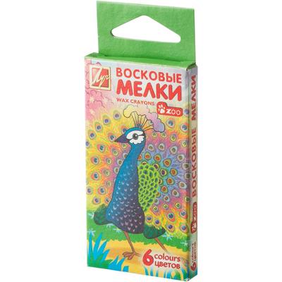 Восковые мелки " ZOO " (шестигранные) 6 цв.	12С 864-08