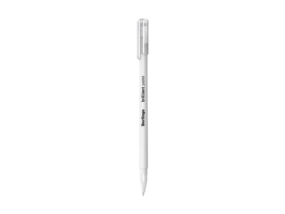 Ручка гелевая Berlingo "Brilliant Pastel", пастель белая, 0,8мм