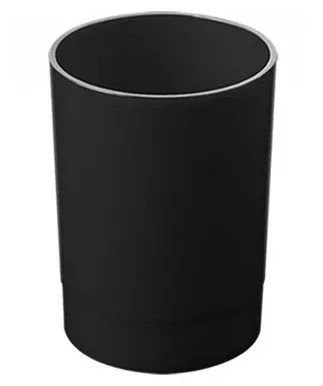 Подставка-стакан Стамм "Офис", пластик, круглый, черный