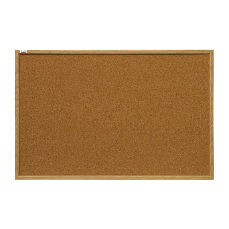 Доска для объявлений пробковая в деревянной рамке, размер 100х200см
