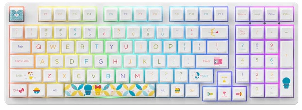 Клавиатура Akko 3098B Doraemon Rainbow CS Jelly Pink RGB