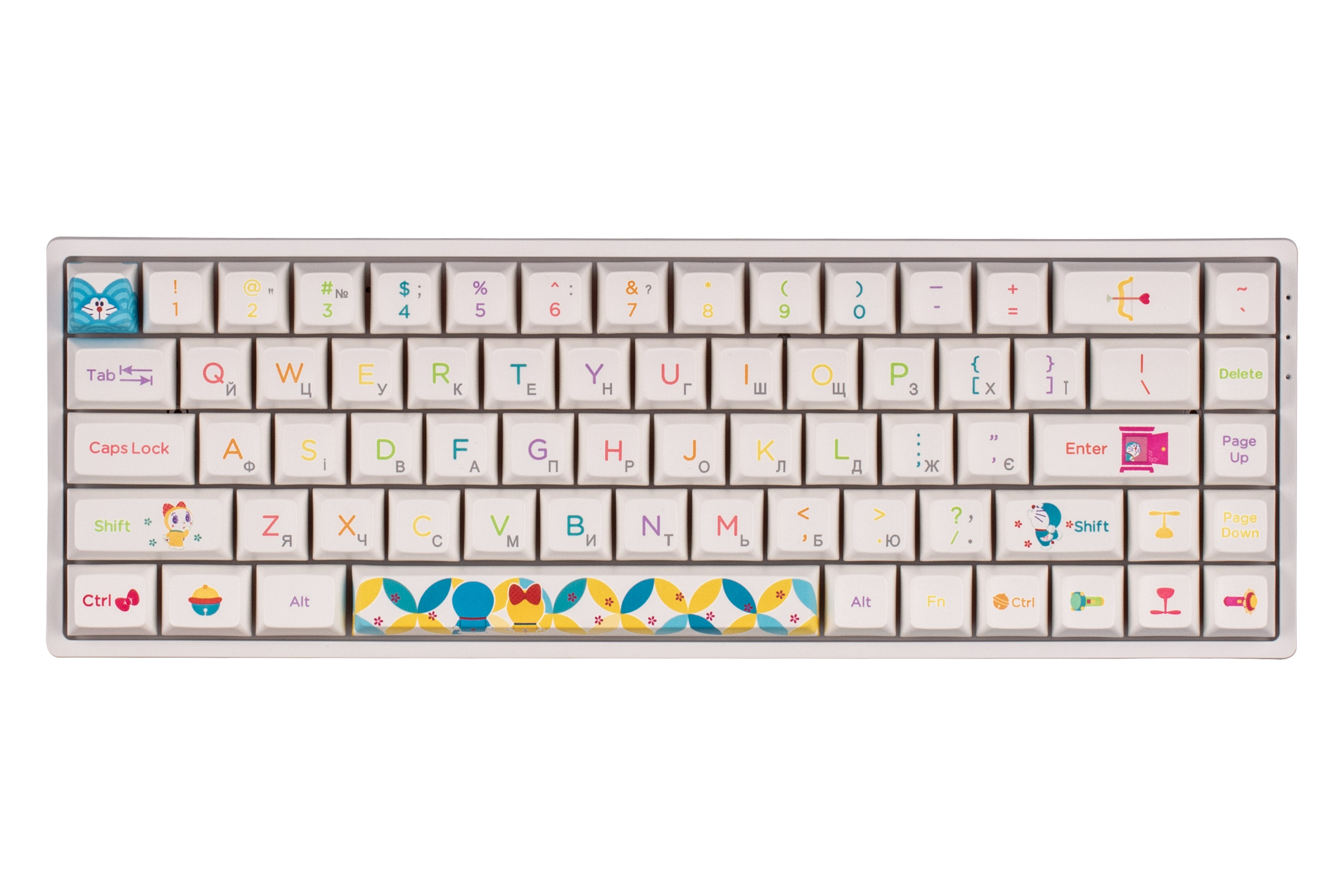 Клавиатура Akko 3068B Doraemon Rainbow CS Jelly Pink RGB