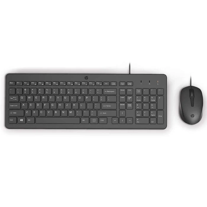 Комплект клавиатура+мышь HP 150 Wired Mouse and Keyboard Combo Set   - Black (p/n 240J7AA)