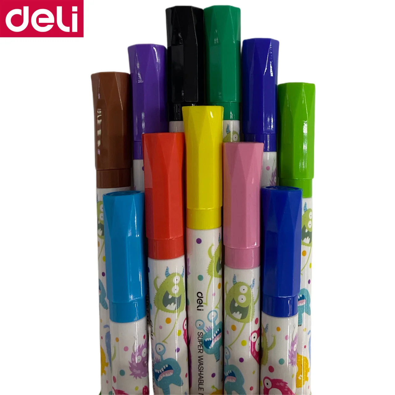 Фломастеры "Super washable" 24цв. Deli C155-24