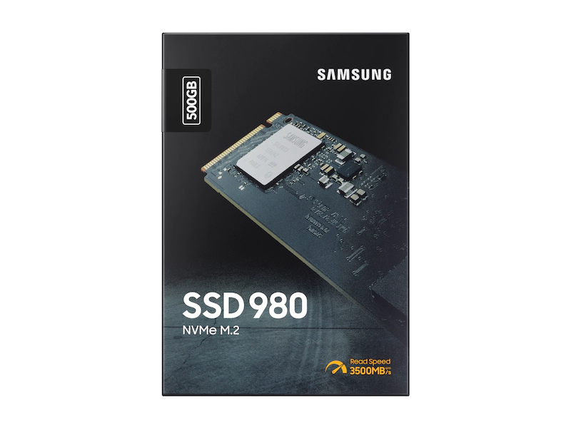 Samsung SSD 980 PCIe® 3.0 NVMe® 500GB (up to 3,100/2,600MB/s for read/write speed) M.2 2280