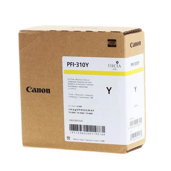 "PFI-310 YELLOW жёлтый струйный картридж для Canon TX2000/TX3000/TX4000/TX4100 - 330 мл"