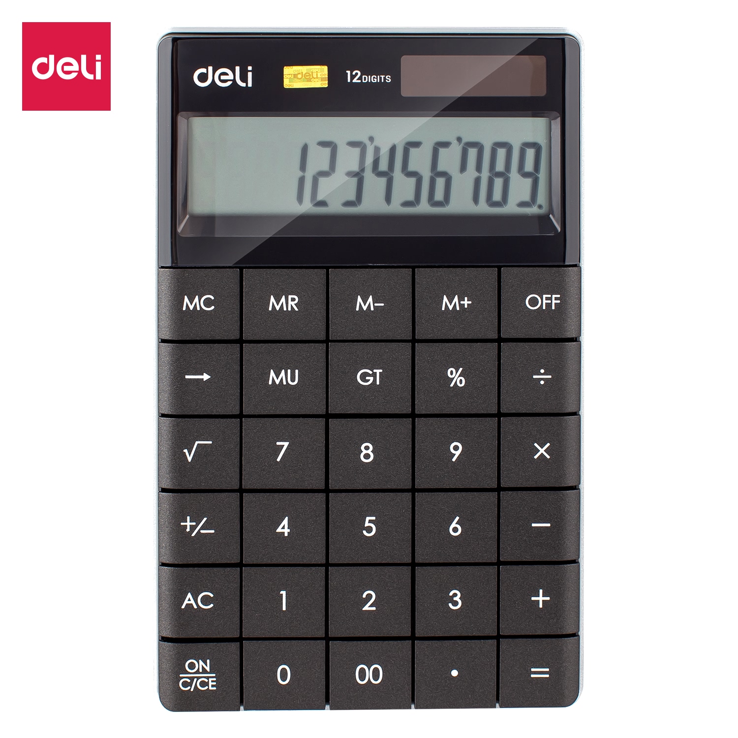 Калькулятор 12 разрядный Touch (черный) 1589P Deli
