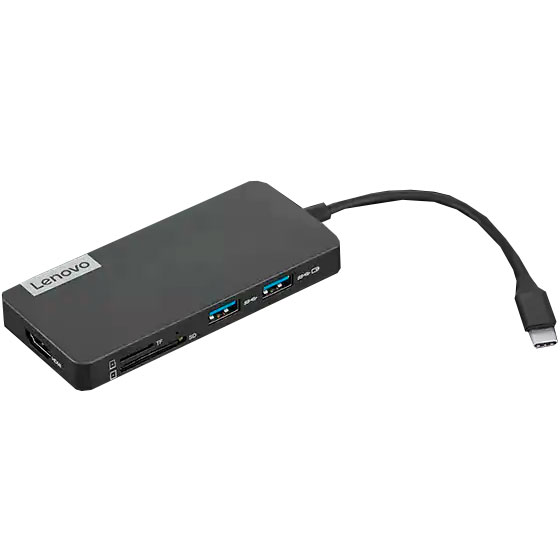 Lenovo USB-C 7-in-1 Hub: 2x USB-A 3.1 Gen 1 / TF-SD Card Reader Slot / HDMI / USB-C Power / USB-A 2.0 - GX90T77924