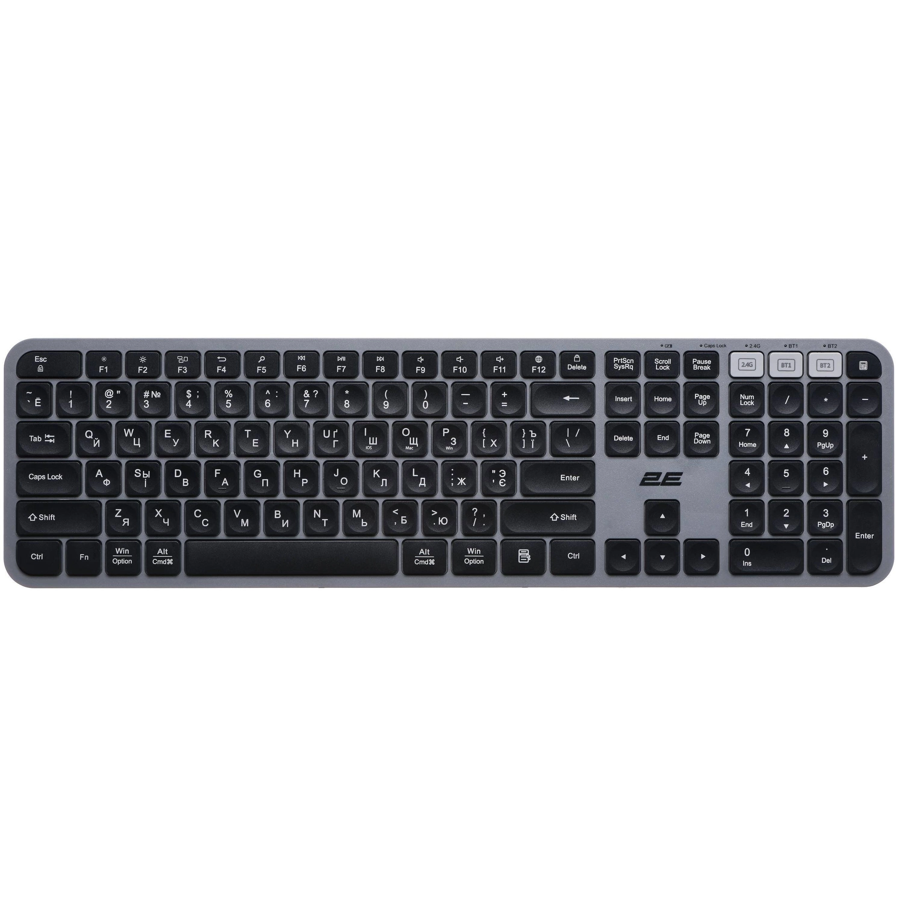 Keyboard 2E KS240 WL BT Gray