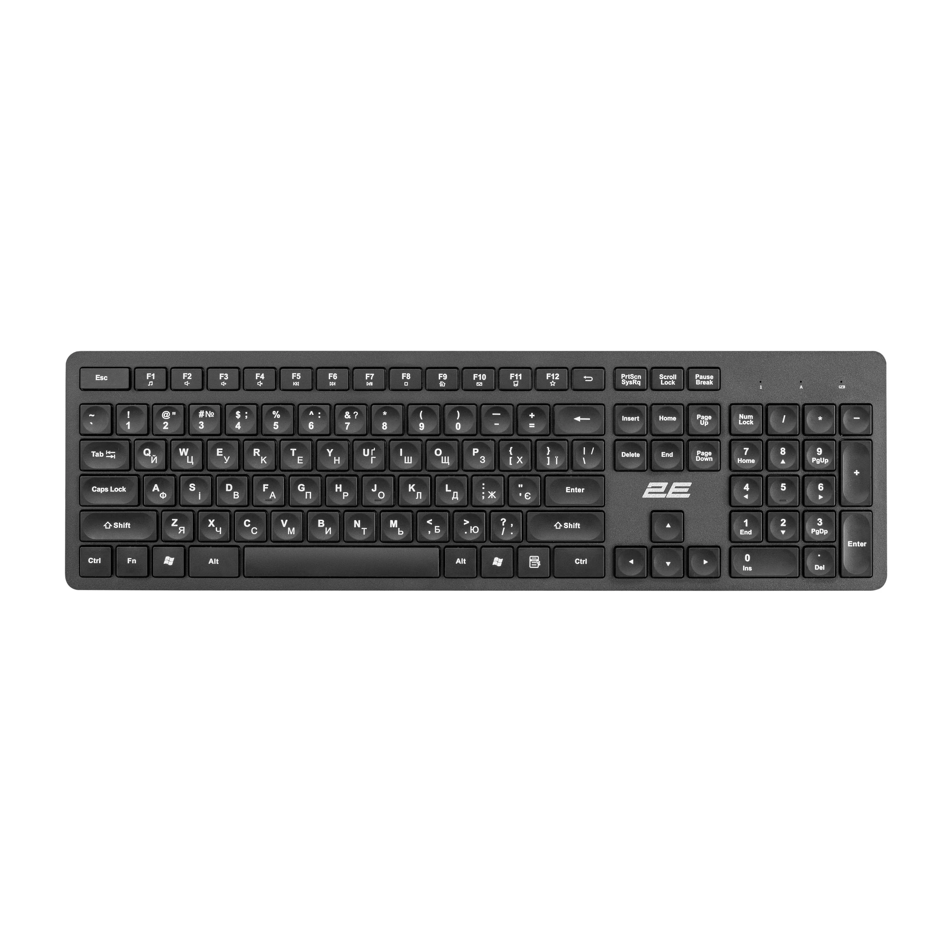 Keyboard 2E KS260 WL BT Black EN/UA/RU