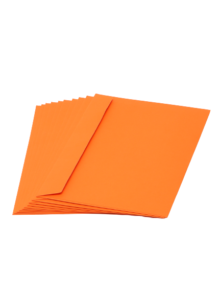 Пакет конверт С65 (114*229) оранжевый 120 гр 50шт