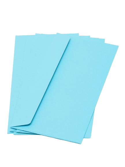 Пакет конверт С65 (114*229) голубой 120 гр 50шт