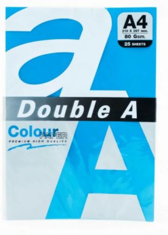Бумага офисная "Double A", 80гр., А4. 25л. (Blue Da/Orange Saffron/Pink Ch)	25008