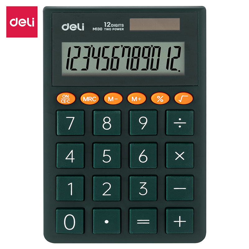 Калькулятор карманный 12 разрядный (зелёный) M130 Deli