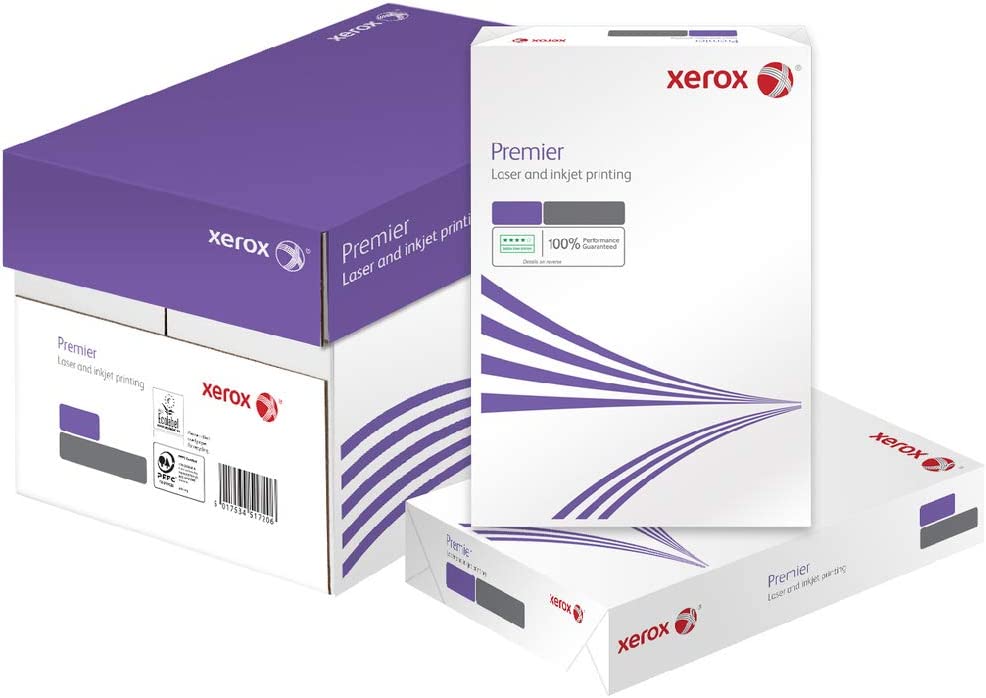 Xerox Premier - Бумага для офиса класса A, A4, 160гр/м2, 250 листов,  5 пачек в коробке, непрозрачность 94-96%, белизна 170, толщина 108 мкм