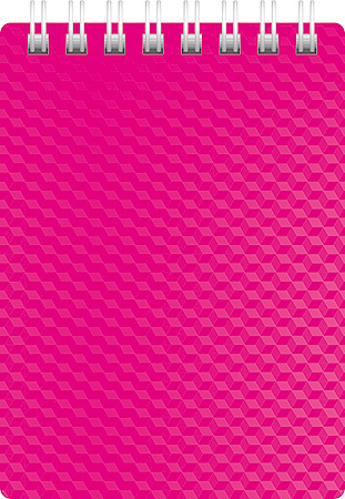 Блокнот 80л А7ф клетка Пластиковая обложка на гребне DIAMOND NEON Розовый	80Б7B1гр_02033