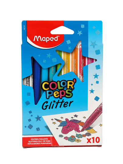 Фломастеры Color'Peps Glitter, 10 цв.	847110