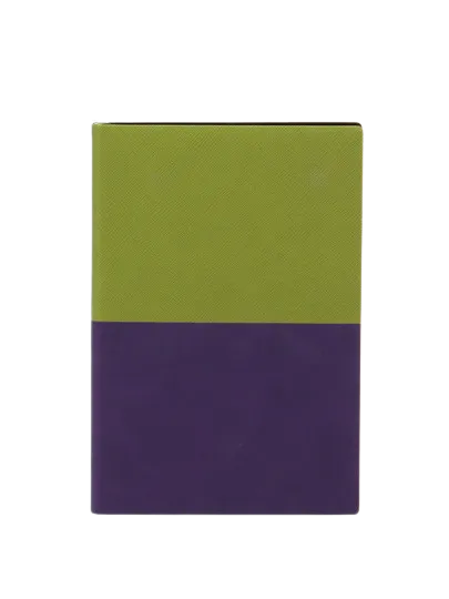 Ежедневник недатированный  А5, полиуретан (146х211, 320 стр.) двойная шелковая закладка. Двухцветный зеленый /фиолетовый, серый / розовый, коричневый/бирюзовый (линейка)
