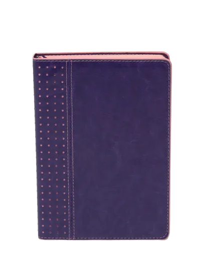Ежедневник полудатированный (А5, 146х211 мм, 384 стр.), двойная шелковая закладка, цвет фиолетовый(линейка)