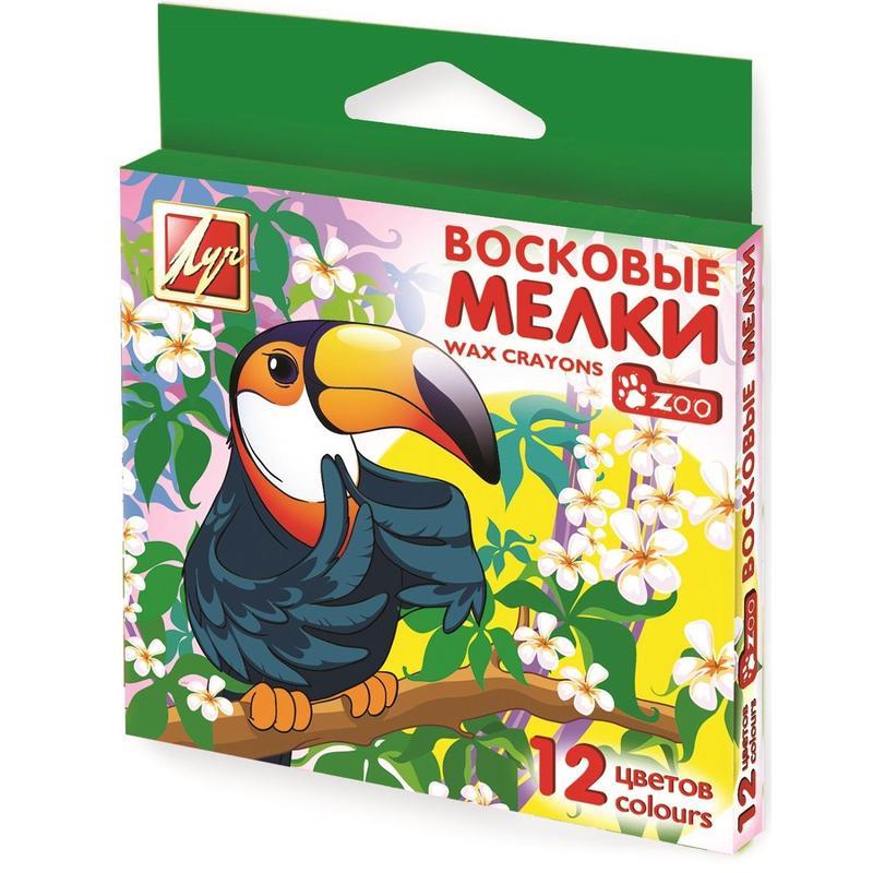 Восковые мелки " ZOO " (шестигранные) 12 цв.	12С 865-08