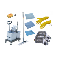 Стандартный комплект инвентаря для уборки на базе высокоэффективной двухведерный