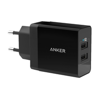 Зарядное устройство Anker 24W wall charger 2-Port EU Black